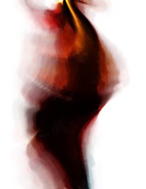 Modern sanat. Renkli çağdaş sanat eserleri. Renkli boya darbeleri. Soyut arkaplanda fırça darbeleri. fırça boyası.