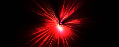 Fütürist mercek patlaması. Parlayan parçacıkları ve çizgileri olan ışık patlaması yıldızı. Güzel soyut ışın arkaplanı.