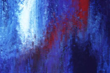 Modern sanat. Renkli çağdaş sanat eserleri. Renkli boya darbeleri. Soyut arkaplanda fırça darbeleri. Fırça boyası. Eşsiz duvar sanatı.