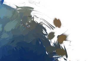 Taranmış Boyalı Soyut Arkaplan. Vahşi kaotik fırça darbeleri. Boya darbeleri. 2D İllüstrasyon. Fırça darbeli resim. 