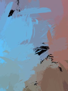 Duvar sanatı Eşsiz ve yaratıcı illüstrasyon. Fırça darbesi ile boyanmış. Renkli fırça darbelerinin soyut arkaplanı. Fırçalanmış canlı duvar kâğıdı. Boyalı sanatsal yaratım.