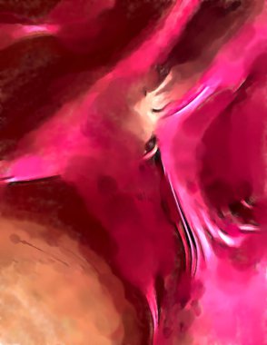 Soyut arkaplanda pürüzlü fırça darbeleri. Fırça boyası. Renkli boya darbeleri. Eşsiz duvar sanatı. Tuvaldeki modern sanat. Renkli çağdaş sanat eserleri. 