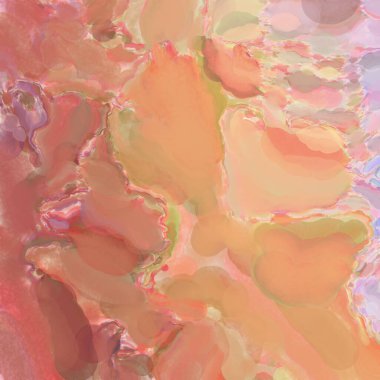 Çağdaş sanat. El işçiliğinin renkli dokusu. Modern resim. Yüzeyde suluboya vuruşlar. Sanatsal arkaplan resmi. Tablo üzerinde soyut resim. Fırça darbeleri. 