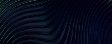 Soyut arkaplan. Renkli dalgalı yansıtıcı duvar kağıdı. Duvar kağıdı, afiş, arkaplan, kart, kitap kapağı veya web sitesi için grafiksel resimleme.