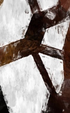 Soyut arkaplanda pürüzlü fırça darbeleri. Fırça boyası. Renkli boya darbeleri. Eşsiz duvar sanatı. Tuvaldeki modern sanat. Renkli çağdaş sanat eserleri. 