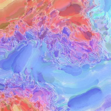 El yapımı sürreal soyut desenli suluboya. Modern sanatsal resim. 2D çizim. Arkaplan boyası karışımı. Yaratıcı duvar sanatı. Çağdaş sanat.