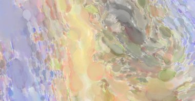 Yumuşak suluboya duvar kağıdı. Hafifçe fırçalanmış renkleri olan sanatsal bir resim. Pastel renkler arkaplana dokunmuş. Soyut duvar sanatı..