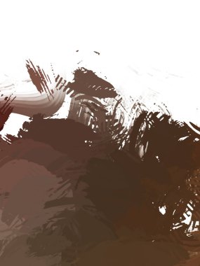 Taranmış Boyalı Soyut Arkaplan. Vahşi kaotik fırça darbeleri. Boya darbeleri. 2D İllüstrasyon. Fırça darbeli resim. 