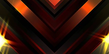 Soyut parlayan geometrik ışıklar arka planda. Fraktal simetrik grafik çizimi. Parıldayan ve parıldayan çubukları kesiştir.