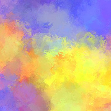 Canlı fırça darbeleriyle boyanmış. Renkli desenli resim. Fırçalanmış duvar kağıdını boya.