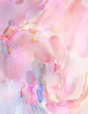 Çağdaş sanat. El yapımı resim. Modern sanat eserleri. Yüzeyde suluboya fırça darbeleriyle resim yapmak. 2D çizim. Sanatsal arkaplan resmi. Tablo üzerinde soyut resim. Renkli doku.