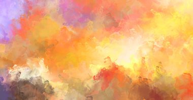 Sanatsal soyut arkaplan. Doku boyalı duvar kağıdı. Boya darbeleriyle yaratıcı bir illüstrasyon. Fırça desenli resim.