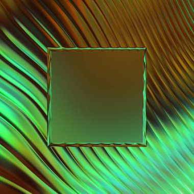 Soyut çerçeveli arkaplan. Renkli, canlı, dalgalı bir duvar kağıdı. Merkezi çerçeveli yaratıcı grafik 2d çizim. Dinamik şekilli modaya uygun sıvı örtüsü.