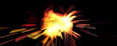 Işık parçacık izleri. Parlayan parçacıkları ve çizgileri olan ışık patlaması yıldızı. Güzel hareketli soyut ışın arkaplanı.