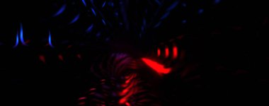 Işık parçacık izleri. Parlayan parçacıkları ve çizgileri olan ışık patlaması yıldızı. Güzel hareketli soyut ışın arkaplanı.