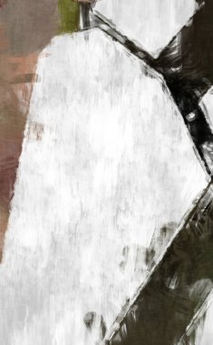 Soyut arkaplanda pürüzlü fırça darbeleri. Fırça boyası. Renkli boya darbeleri. Eşsiz duvar sanatı. Tuvaldeki modern sanat. Renkli çağdaş sanat eserleri. 