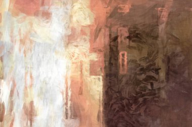 Soyut arkaplanda pürüzlü fırça darbeleri. Fırça boyası. Renkli boya darbeleri. Eşsiz duvar sanatı. Tuvaldeki modern sanat. Renkli çağdaş sanat eserleri. 