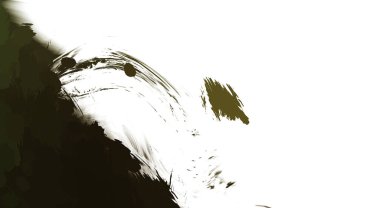 Taranmış Boyalı Soyut Arkaplan. Vahşi kaotik fırça darbeleri. Boya darbeleri. 2D İllüstrasyon. Fırça darbeli resim. 