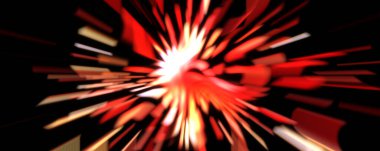 Işık parçacık izleri. Parlayan parçacıkları ve çizgileri olan ışık patlaması yıldızı. Güzel hareketli soyut ışın arkaplanı.