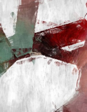 Soyut arkaplanda pürüzlü fırça darbeleri. Fırça boyası. Renkli boya darbeleri. Eşsiz duvar sanatı. Tuvaldeki modern sanat. Renkli çağdaş sanat eserleri. 