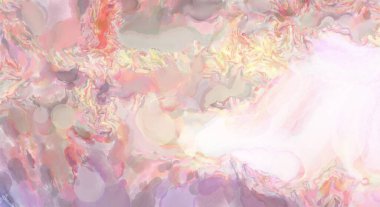 Pastel renklerde suluboya resim. Poster, duvar sanatı, afiş, kart, kitap kapağı ya da ambalaj için rahatlatıcı kompozisyonun yumuşak renkli çizimi. Modern fırça darbeleri resim.