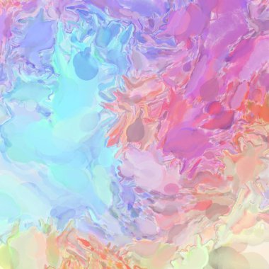 El yapımı sürreal soyut desenli suluboya. Modern sanatsal resim. 2D çizim. Arkaplan boyası karışımı. Yaratıcı duvar sanatı. Çağdaş sanat.