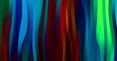 Soyut arkaplan. Renkli dalgalı tasarım duvar kağıdı. yaratıcı grafik 2D çizim. Dinamik şekilli modaya uygun sıvı örtüsü.