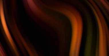 Siyah arka planda renkli düz çizgiler. Sıvı ve sıvı renkli dalgalar karanlıkta akıyor. Duvar kağıdı, afiş, arkaplan, kart, kitap, kapak, poster, afiş, broşür