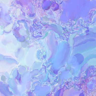 El yapımı sürreal soyut desenli suluboya. Modern sanatsal resim. 2D çizim. Arkaplan boyası karışımı. Yaratıcı duvar sanatı. Çağdaş sanat.