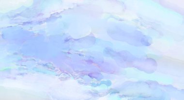 Pastel renklerde suluboya resim. Poster, duvar sanatı, afiş, kart, kitap kapağı ya da ambalaj için rahatlatıcı kompozisyonun yumuşak renkli çizimi. Modern fırça darbeleri resim.