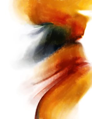 Modern sanat. Renkli çağdaş sanat eserleri. Renkli boya darbeleri. Soyut arkaplanda fırça darbeleri. fırça boyası.