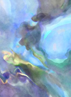 El yapımı sürreal soyut desenli suluboya. Modern sanatsal resim. 2D çizim. Arkaplan boyası karışımı. Yaratıcı duvar sanatı. Çağdaş sanat