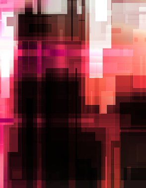 Fütürist soyut geometrik duvar kağıdı. Geometrik renkli şekiller. Dikdörtgen şekilli arka plan. Bir teknolojinin dijital illüstrasyonuName.