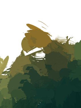 Taranmış Boyalı Soyut Arkaplan. Vahşi kaotik fırça darbeleri. Boya darbeleri. 2D İllüstrasyon. Fırça darbeli resim. 