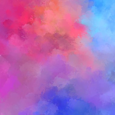 Duvar sanatı Eşsiz ve yaratıcı illüstrasyon. Fırça darbesi ile boyanmış. Renkli fırça darbelerinin soyut arkaplanı. Fırçalanmış canlı duvar kâğıdı. Boyalı sanatsal yaratım.