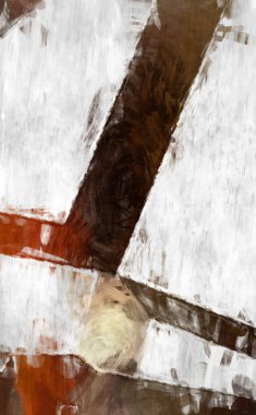 Soyut arkaplanda pürüzlü fırça darbeleri. Fırça boyası. Renkli boya darbeleri. Eşsiz duvar sanatı. Tuvaldeki modern sanat. Renkli çağdaş sanat eserleri. 