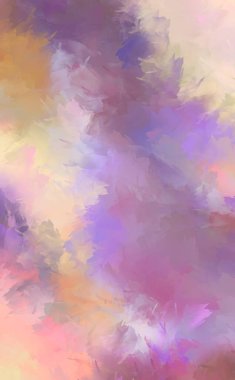 Renkli fırça darbelerinin 2D çizimi. Dekoratif desenli resim. canlı boya desenli arkaplan.