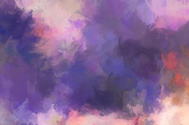 Renkli fırça darbelerinin 2D çizimi. Dekoratif desenli resim. canlı boya desenli arkaplan.