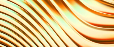 Soyut arkaplan. Renkli dalgalı yansıtıcı duvar kağıdı. Duvar kağıdı, afiş, arkaplan, kart, kitap kapağı veya web sitesi için grafiksel resimleme.