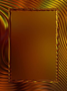 Soyut çerçeveli arkaplan. Renkli, canlı, dalgalı bir duvar kağıdı. Merkezi çerçeveli yaratıcı grafik 2d çizim. Dinamik şekilli modaya uygun sıvı örtüsü.