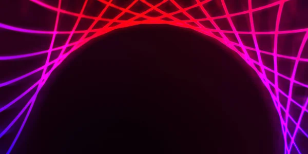Neon Kleurrijke Abstracte Ontwerp Van Lichtgolven Digitale Achtergrond Met Neon — Stockfoto