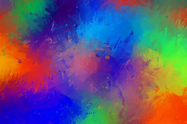 Compoziție Pictată Lovituri Perie Vibrante Pictură Colorată Texturată Vopsea Tapet — Fotografie, imagine de stoc