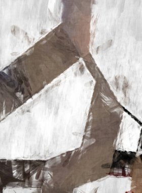 Soyut arkaplanda pürüzlü fırça darbeleri. Fırça boyası. Renkli boya darbeleri. Eşsiz duvar sanatı. Tuvaldeki modern sanat. Renkli çağdaş sanat eserleri. 