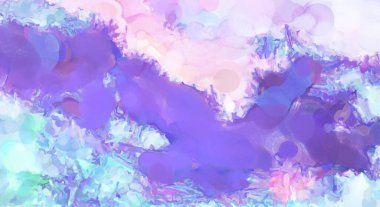 2D çizim. Sanatsal arkaplan resmi. Tablo üzerinde soyut resim. Çağdaş sanat. El yapımı resim. Renkli doku. Modern sanat eserleri. Yüzeyde suluboya fırça darbeleriyle boyama.