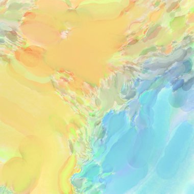 Çağdaş sanat. El işçiliğinin renkli dokusu. Modern resim. Yüzeyde suluboya vuruşlar. Sanatsal arkaplan resmi. Tablo üzerinde soyut resim. Fırça darbeleri. 