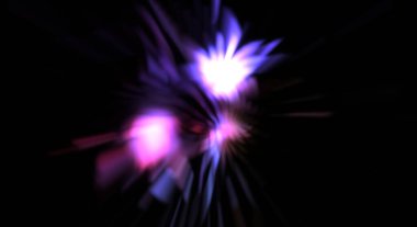 Işık parçacık izleri. Parlayan parçacıkları ve çizgileri olan ışık patlaması yıldızı. Güzel hareketli soyut ışın arkaplanı.