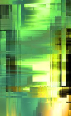 Renkli ve canlı geometrik şekiller katmanları var. Bir teknoloji planının dijital illüstrasyonu. Gelecekçi tasarım şablonu.