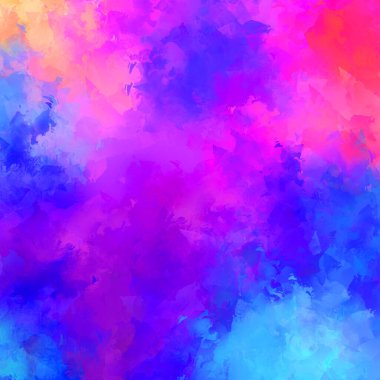 Canlı fırça darbeleriyle boyanmış. Renkli desenli resim. Fırçalanmış duvar kağıdını boya.