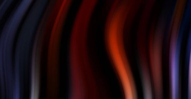 Siyah arka planda renkli düz çizgiler. Sıvı ve sıvı renkli dalgalar karanlıkta akıyor. Duvar kağıdı, afiş, arkaplan, kart, kitap, kapak, poster, afiş, broşür