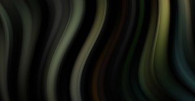 Siyah arka planda renkli düz çizgiler. Sıvı ve sıvı renkli dalgalar karanlıkta akıyor. Duvar kağıdı, afiş, arkaplan, kart, kitap, kapak, poster, afiş, broşür